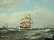 Carl Bille Shipping off the Norwegian Coast oil painting picture wholesale